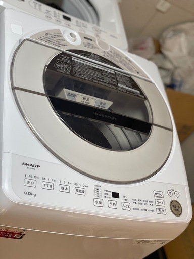 送料・設置込み可　洗濯機　9kg SHARP 2023年【分解クリーニング済み】