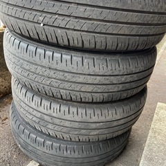 ダンロップエナセーブ　2020年製　155/65R14 4本セット　ダイハツ純正ホイールキャップ付き　軽自動車用タイヤの画像