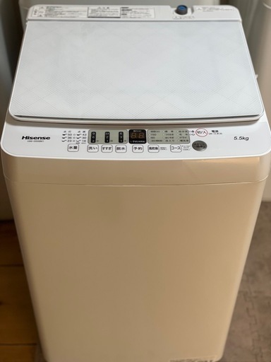 送料・設置込み可　洗濯機　5.5kg Hisense 2024年【分解クリーニング済み】