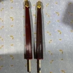 高級蛇の目傘　絹張り羽二重傘2本セットジャンク品
の画像