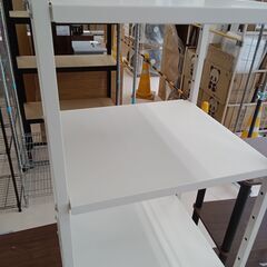 リユースのサカイ栃木店★ジモティ割あり★  ラック ホワイト W49.5～×D42×H169.5 クリーニング済み TC10146の画像
