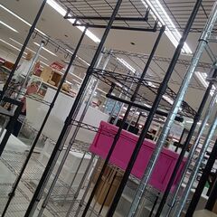 リユースのサカイ栃木店★ジモティ割あり★  ラック ブラック W114.5×D42.5×H194 クリーニング済み TC10149の画像