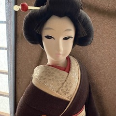 ガラスケース付き 日本人形(和装女性)の画像