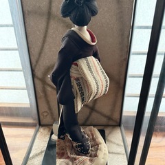 ガラスケース付き 日本人形(和装女性)の画像