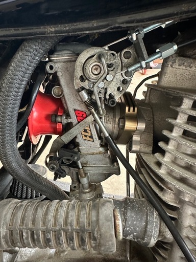 SR400 FCRキャブ トラップマフラー