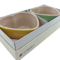 186005 現状品 LE CREUSET ルクルーゼ ラムカン ハート型 ココット 910029-00　910223-00  3点まとめ売り [241212HM150353]の画像