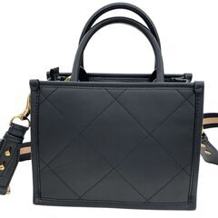 186001 Charles & Keith チャールズアンドキース トートバッグ セリア ブラック 2WAY レザー レディース [250128HM210025]の画像