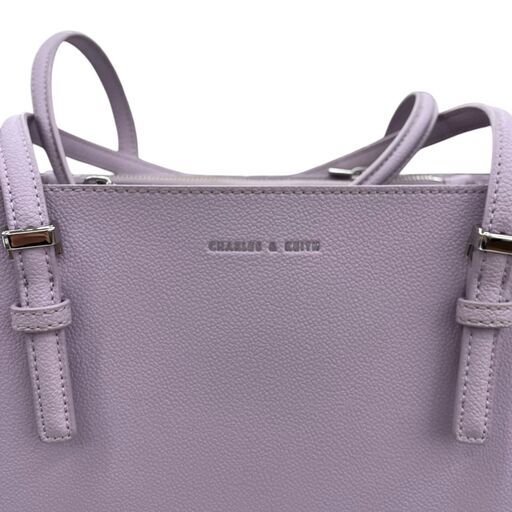 186001 現状品 Charles & Keith チャールズアンドキース トートバッグ Lilac パープル レザー レディース [250128HM130020]