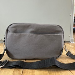 試作品‼️【ハンドメイド】帆布ショルダーバッグ 濃いグレー0808新品未使用の画像