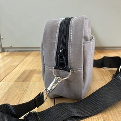 試作品‼️【ハンドメイド】帆布ショルダーバッグ 濃いグレー0808新品未使用の画像