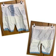 オールドネービー　ボーダーの海パン 水着の画像