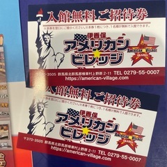 伊香保アメリカンビレッジ　ペア無料招待券の画像
