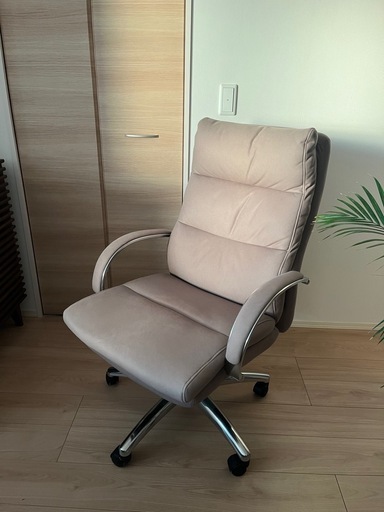 関家具 デスクチェア ベージュ ハイタイプ