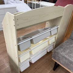 絵本ラック おもちゃ収納 子ども用家具🚚自社配送時💳代引き可🚚(現金、クレジット、スマホ決済対応)の画像