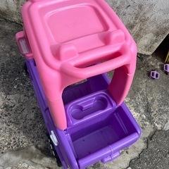 美品‼️US🇺🇸 little tilesプリンセス コージー トラック🩷ピンク 💜トラック足蹴り乗用車🍉プロフ必読の画像