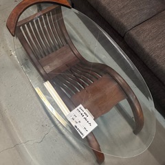 アジアン家具　ガラステーブルの画像