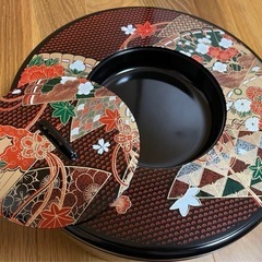 【価格応相談】昭和レトロ 寿司桶セット 2段 小皿付き の画像