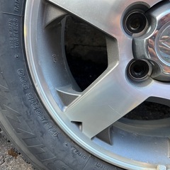 三菱パジェロミニ純正アルミ　スタッドレス付き　4本セット　175/80R15の画像