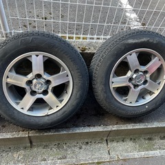 三菱パジェロミニ純正アルミ　スタッドレス付き　4本セット　175/80R15の画像