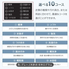 【新品配送無料】Major in life 洗濯機 全自動洗濯機 小型 縦型洗濯機 一人暮らし 6kgの画像