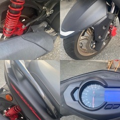 シグナスX125cc ヤマハ バイク 原付 黒 ブラック 8626　ピンクナンバーの画像