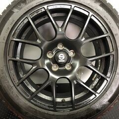 【MICHELIN X-ICE SNOW 215/55R17】スタッドレス【OZ SPARCO PRO CORSA 17インチ 7.5J5HPCD108+45】20年製 バリ溝 シトロエン等 (STN006)の画像