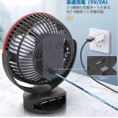 ③ 二個セットクリップ式扇風機・卓上扇風機・吊下げ扇風機・壁掛け扇風機4WAY仕様の画像