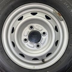 【DUNLOP WINTER MAXX SV01 145/80R12 80/78N LT】スタッドレス【JECT スチールホイール 12インチ 3.5J4HPCD100】エブリィ等　(STM012MY) の画像