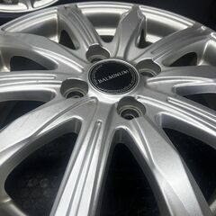 BS BRIDGESTONE BALMINUM バルミナ 社外ホイール 15インチ 4本 4.5J4HPCD100+48 ワゴンR タント スペーシア ムーヴ等　(SHH017)の画像