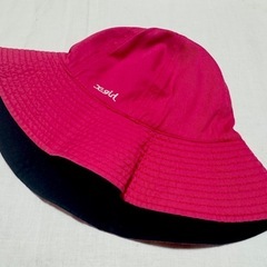 X-girl エクストラガール リバーシブルハット HAT 紺色とピンク色の画像