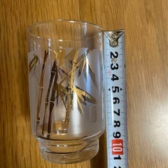 【送料込み】シャディ グラスウェア 10客セット 竹柄 ゴールド 昭和レトロ 未使用の画像