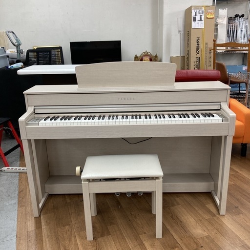 ジモティー限定価格！S145 ⭐ YAMAHA  ヤマハ楽器 クラビノーバ 電子ピアノ CLP-545WA 木製鍵盤 椅子付き 15年製 綺麗