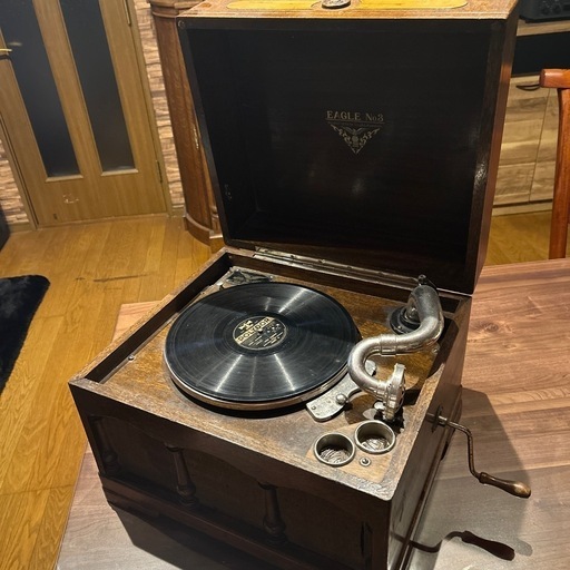アンティーク 蓄音機 レコード付き (レトロポップ) 大崎のその他