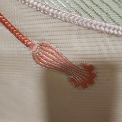 絽名古屋帯　銀駒刺繍の画像