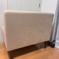 ソファ　1.5人掛け　2人掛け　コンパクト　ベージュの画像