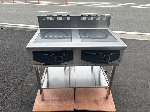 ■中古品 ホシザキ 2口 IH調理器 HIH-55TE-1 2020年 ３相200V 900ｘ600ｍｍ 動作問題なし■