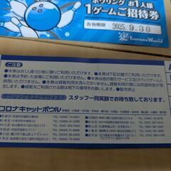コロナ　ボーリング　無料チケット　9枚☆の画像