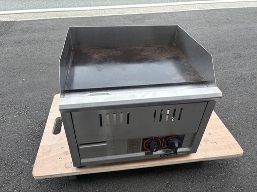 ■中古品 マルゼン 卓上ガスグリドル ＬＰガス 幅450ｘ奥460ｘ高480ｍｍ 型式、年式不明 動作問題なし 厨房■