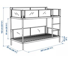 【おんたん様専用】【IKEA】VITVAL ヴィトヴァル 2段ベッド(マットレスなし)の画像
