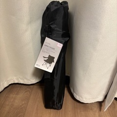  アームチェア ブラック ケース付き　折り畳み収納式の画像