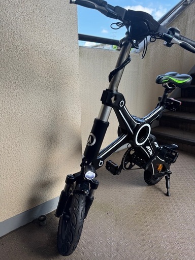 中華製ASKMY折り畳み自転車 ヒンジ式 動作確認のみ LEDライトアシスト