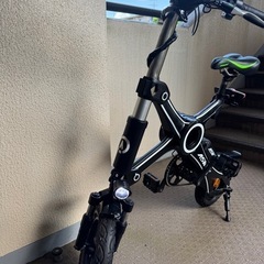中華製ASKMY折り畳み自転車 ヒンジ式 動作確認のみ LEDライトアシストの画像
