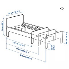 IKEA kids ベット　長さ調整可能の画像