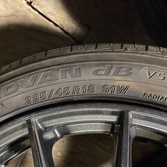 225/45R18 東北6県無料配送対応‼️爆安‼️③超超超バリ溝❗国産 ヨコハマ製 ❗ アルミ付き 国産 タイヤ !!　サマー　タイヤの画像