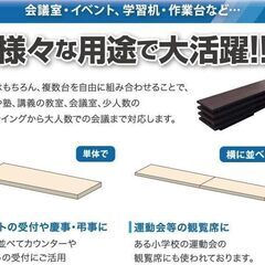 折りたたみ会議テーブル・長机・ミーティングテーブル 脚部底アジャスター付き会議用テーブル 座卓スタンダードタイプ ブラウンの画像
