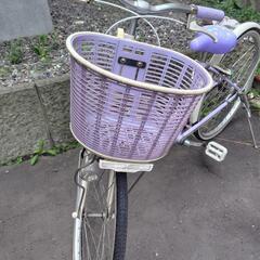 自転車　26 子供用　ラベンダー　の画像