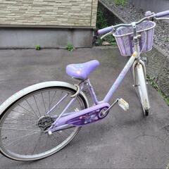 自転車　26 子供用　ラベンダー　の画像