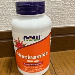 【残り2個】Now Foods, ナイアシンアミド （ビタミンB-3）500 mg 100粒　6個→2個の画像