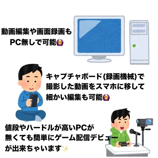 8/14まで‼️ Switch単体なら15000円‼️＋ゲームキャプチャーボード YouTubeゲーム配信デビューセット！