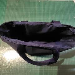ハンドメイド　黒無地　縦長トートバッグの画像